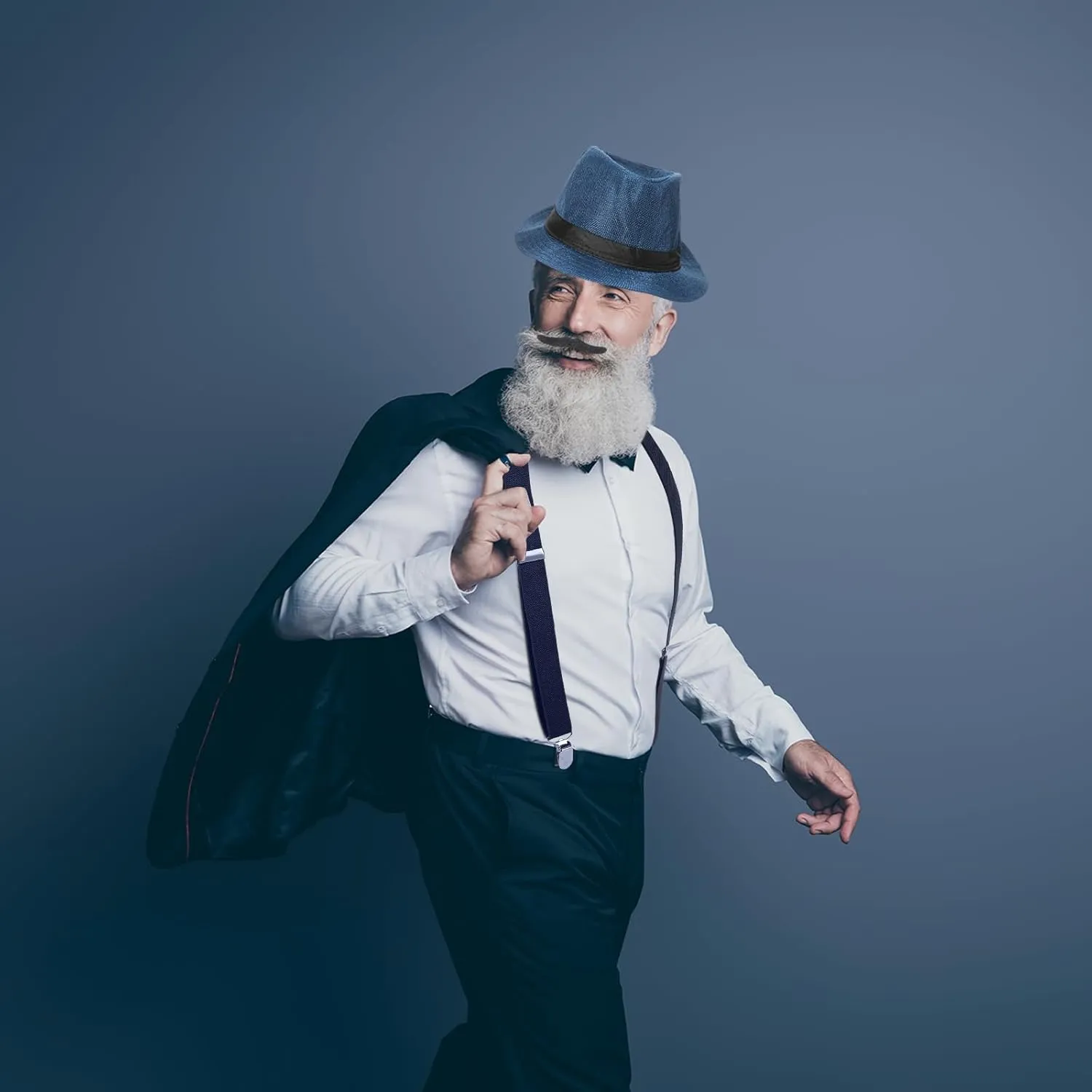 Watch Suspenders SATINIOR 1920s Mens Costume Roaring commercial malleability Outfit with Gangster Vest Hat Pocket 