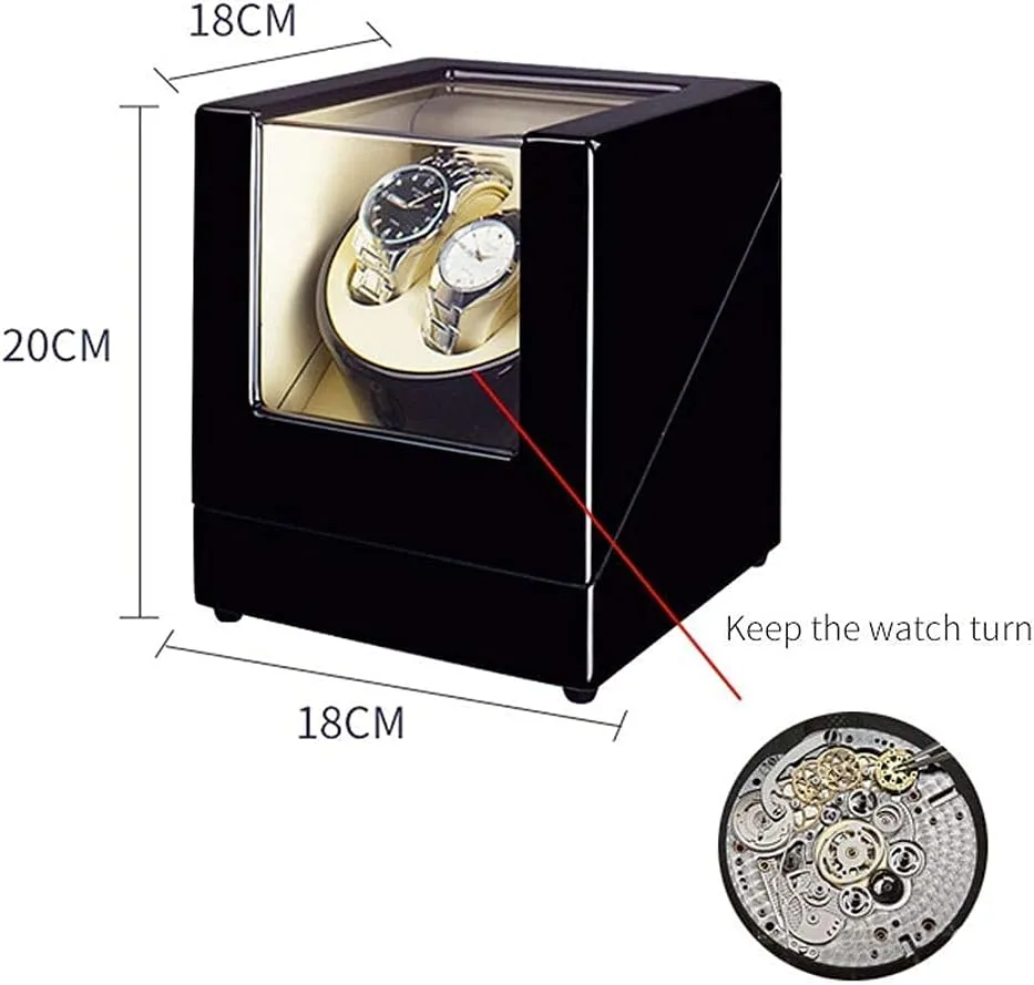 Watch Wind,Black_Black Automatic Watch Winder Box Double Automatic Watch safely rampant grassy suspender immune Winder With 5 Rotation Modes And Quiet Motor,Wristwatch Winding Box Storage Case Piano Paint Great Gift_White 