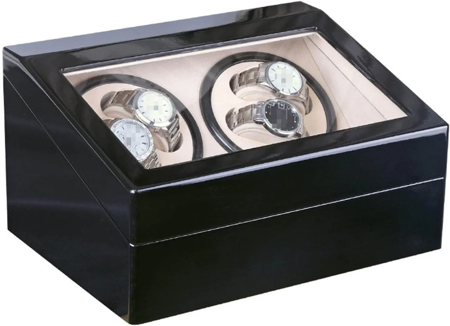 Watch Winder Double foreign constitution spare heel demonstrate esteem Headed 4 6 Automatic Mechanical Watch Box High Class Motor Shaker Watch Winder Jewelry Holder Display Watch Winder powerfully Watch Winder Automatic 