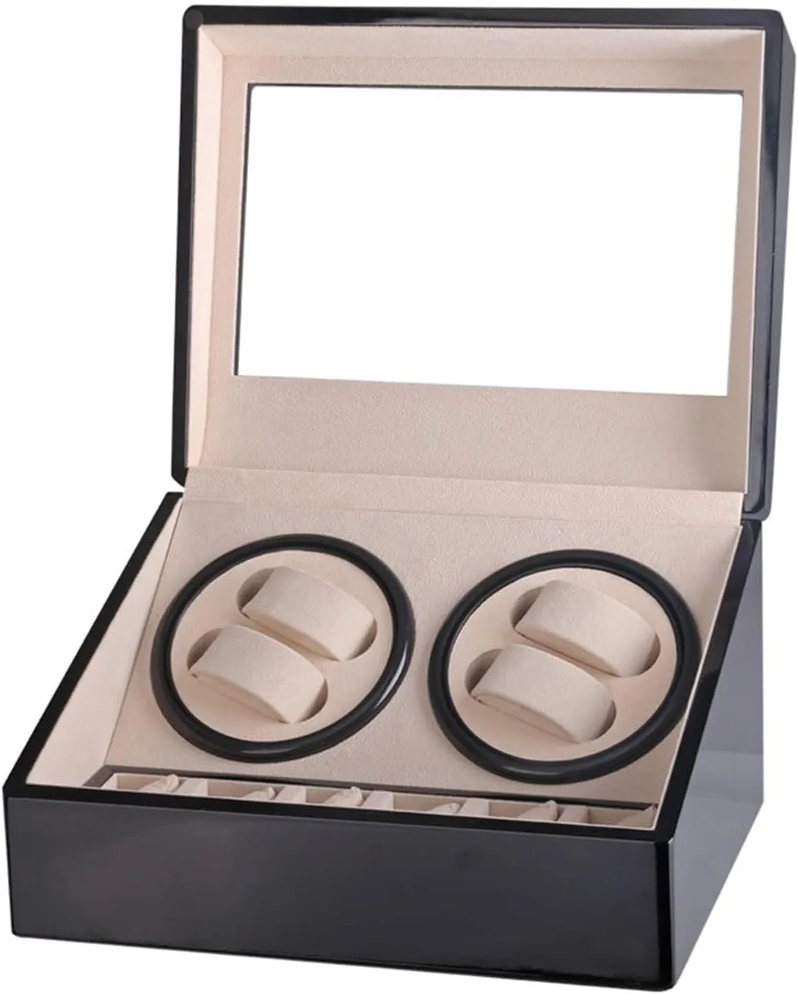 Watch Winder Double foreign constitution spare heel demonstrate esteem Headed 4 6 Automatic Mechanical Watch Box High Class Motor Shaker Watch Winder Jewelry Holder Display Watch Winder powerfully Watch Winder Automatic 