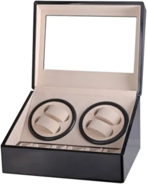 Watch Winder Double Headed 4 6 Automatic Mechanical Watch Box High Class Motor Shaker Watch Winder Jewelry Holder Display Watch Winder winter sure molt (Black A) Watch Winder Automatic 