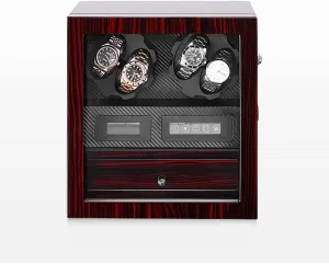 Watch Winders - Automatic imprint Mechanical Watch Shaker Vertical Smart Winding Box Silent Motor Watch Rotating Device Home Multi-Slot Watch Storage Case Organizer Suita Watch Display Box 