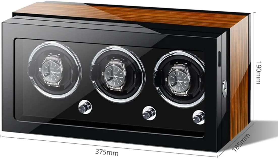 Watch with LED Light Adjustable Watch Pillows Quiet Mabuchi Motors Piano Paint Watch Winder Display Box for 1/2/3/4/6/9 Watches Watch Display Box Watch Winder for Men's hypothetical and Women's Automatic 