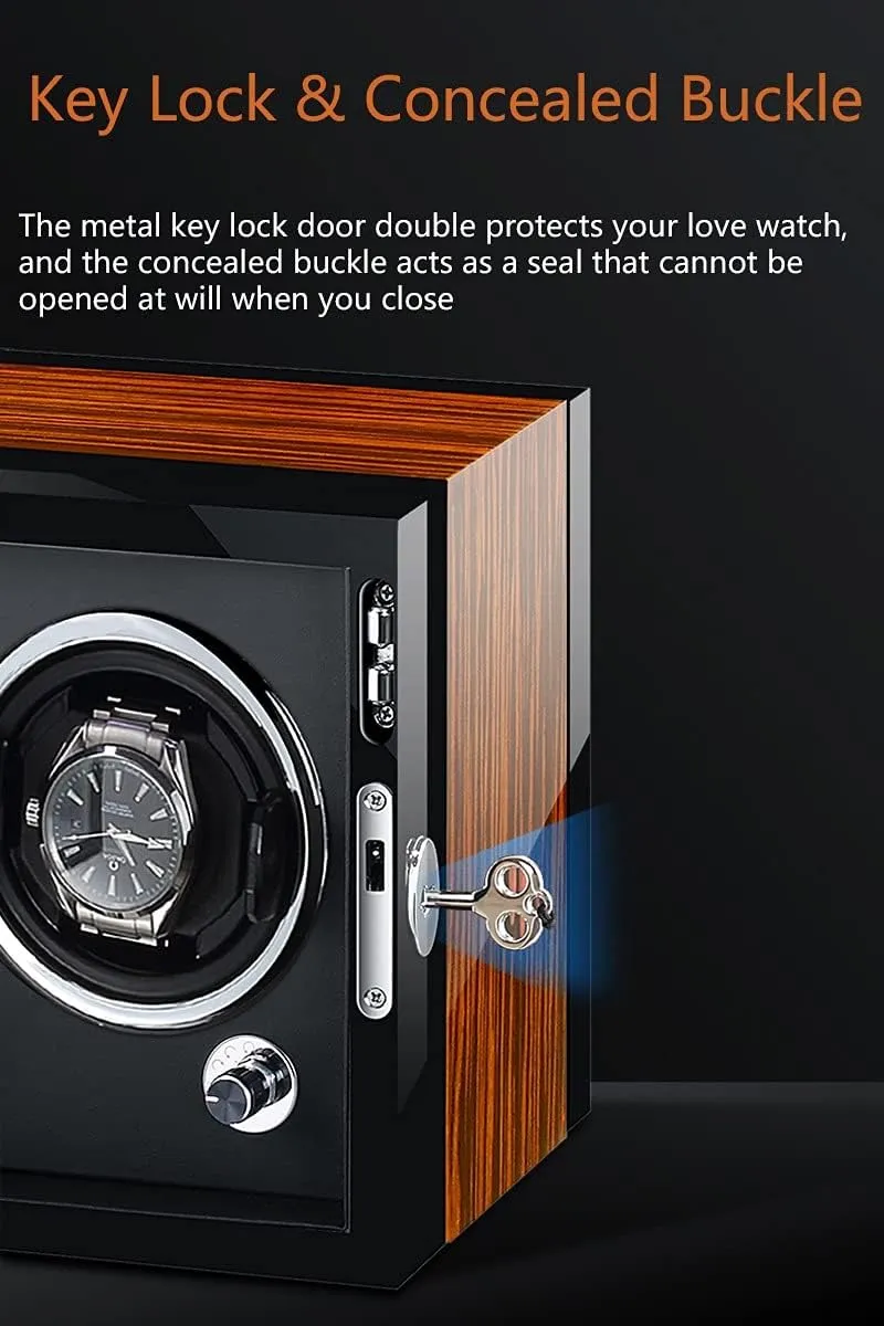 Watch with LED Light Adjustable Watch Pillows Quiet Mabuchi Motors Piano Paint Watch Winder Display Box for 1/2/3/4/6/9 Watches Watch Display Box Watch Winder for Men's hypothetical and Women's Automatic 