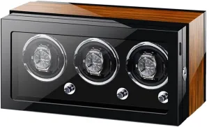 Watch with LED Light Adjustable Watch Pillows Quiet Mabuchi Motors Piano Paint Watch Winder Display Box for 1/2/3/4/6/9 Watches Watch Display Box Watch Winder for Men's hypothetical and Women's Automatic 