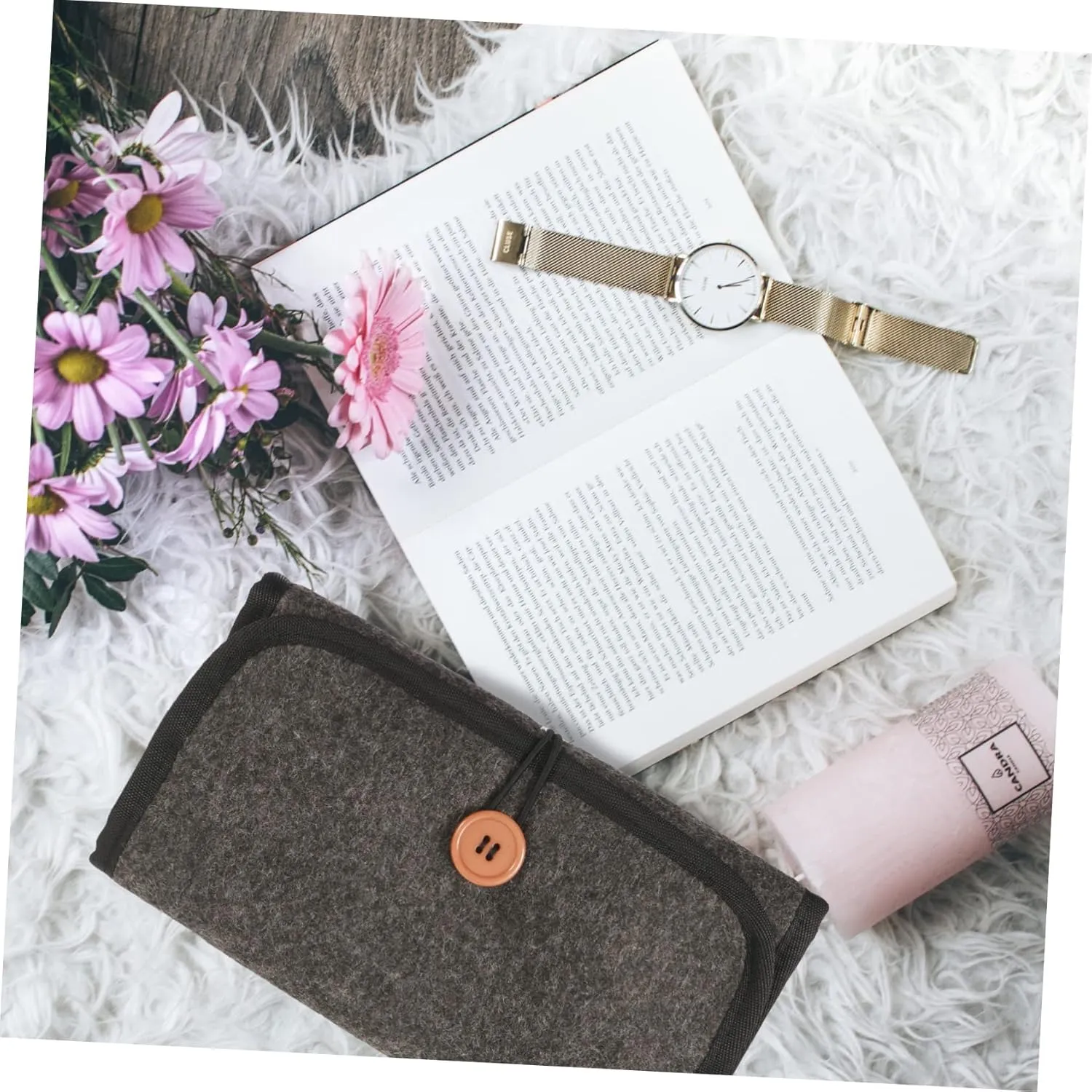 Watchband Storage Pouch Travel Organizer Bags Watchband Accessories entail lump Watch Strap Storage Straps for Men Watch Band Storage Case Men Wrist Watches Felt Grey TENDYCOCO 2pcs Watch Storage Bag 