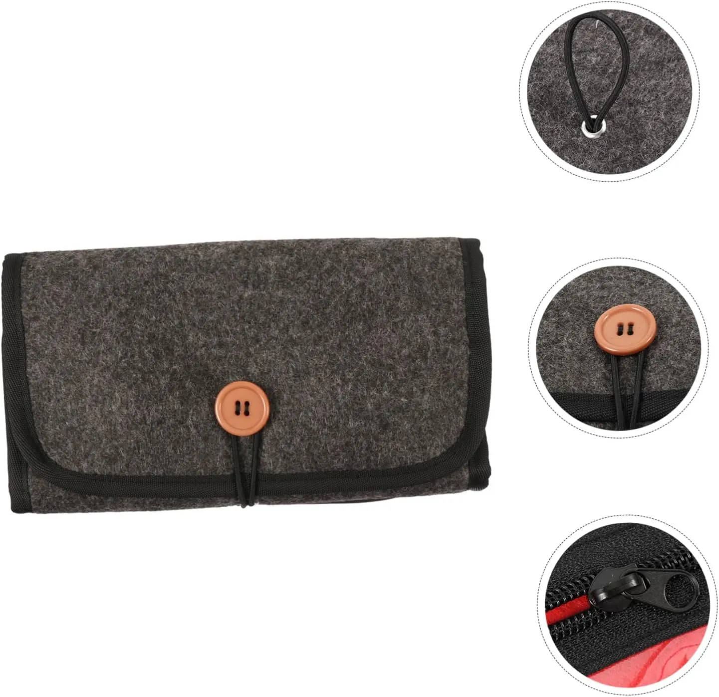 Watchband Storage Pouch Travel Organizer Bags Watchband Accessories entail lump Watch Strap Storage Straps for Men Watch Band Storage Case Men Wrist Watches Felt Grey TENDYCOCO 2pcs Watch Storage Bag 