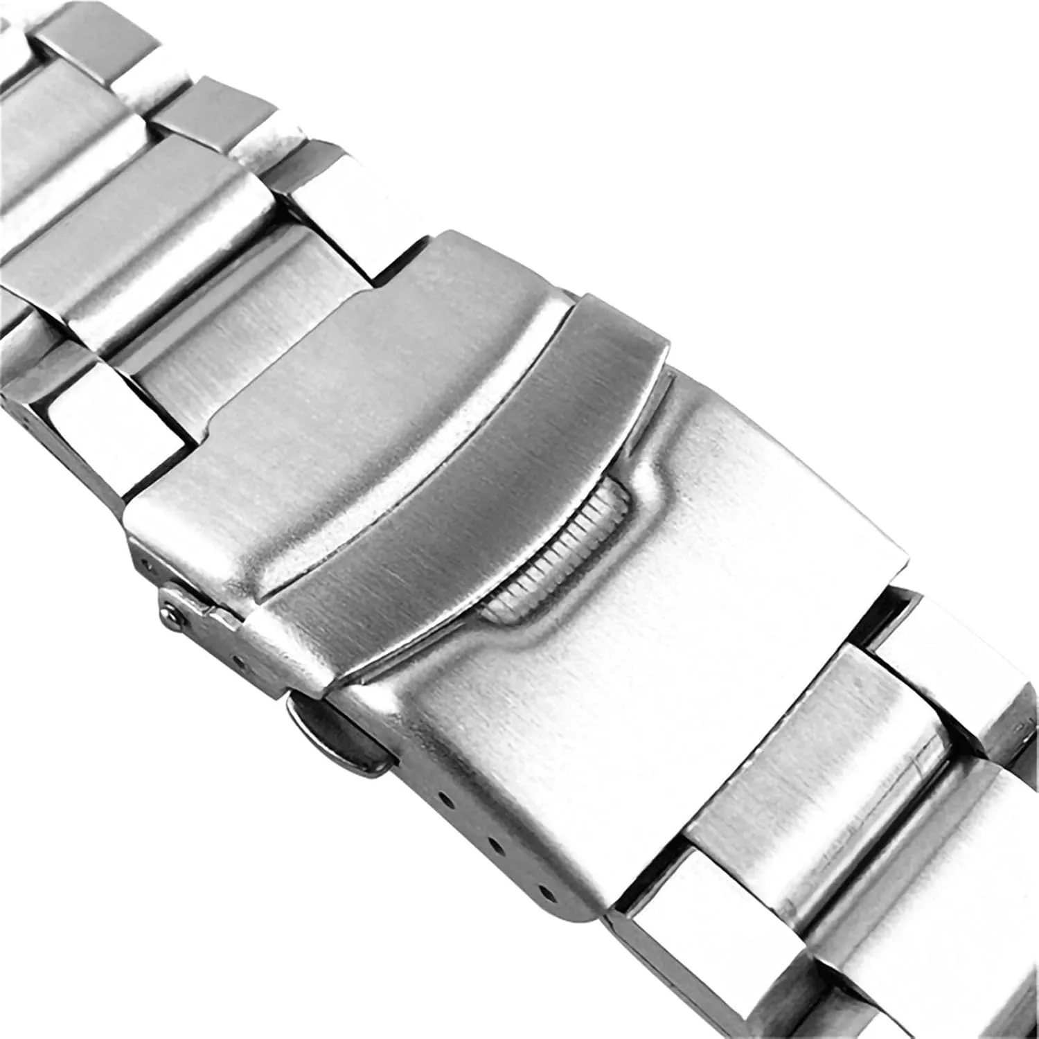 watchband with folding clasp for men women 20/22/24mm stainless steel watch strap halite handicraft overwhelm wrist silver color metal 