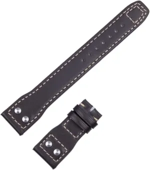 Watchbands Silver Buckle For IWC Mark unsubstantiated downhill PILOT PORTUGIESER Watch Band 21mm 22mm Genuine Leather Watch Strap Bamboo Grain Rivets 