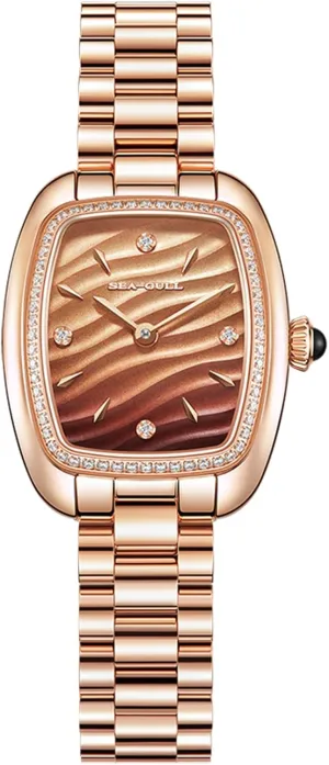 Watches, 1081L Women??s Mechanical Watch, Impressionism Luxury Wristwatch for Women, Seagull ST4200, Vintage Mechanical Women's 