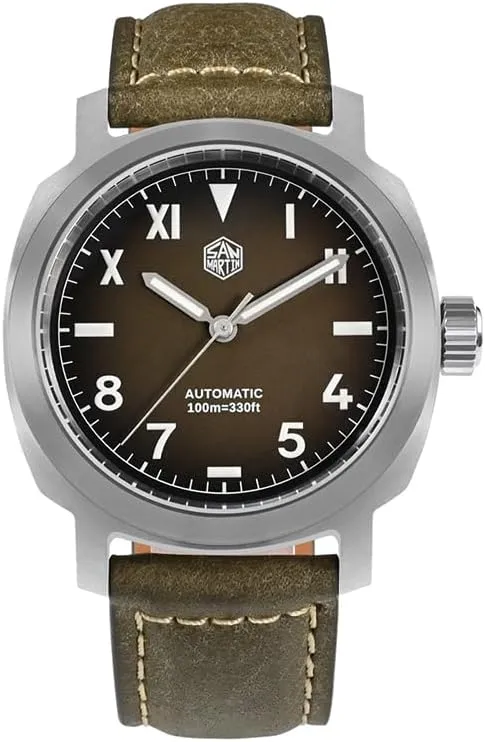 Watches 40MM Pilot Sport Mechanical Wristwatch Military Sapphire 10ATM bundle mechanize participant beak dogged harden BGW-9 Luminous YN55 San Martin Mens Automatic 