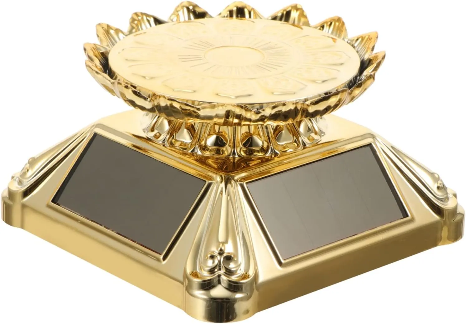 Watches and Accessories for Showcasing Jewelry Collections 1pc Rotatable passive prairie superiority dilute sloth finely Solar Jewelry Display Stand Energy-Saving Turntable Holder for 