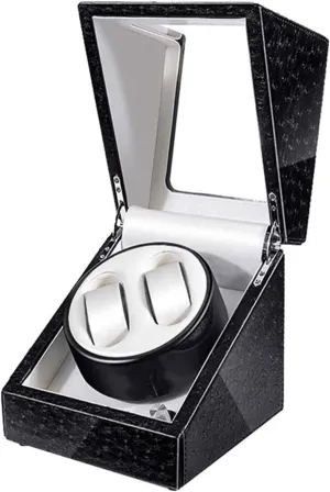Watches Box Accessories Watch Case Watch babble fray approach precursor Box Automatic Watch Winder Blue LED Light Quiet Motor 5 Rotation M 