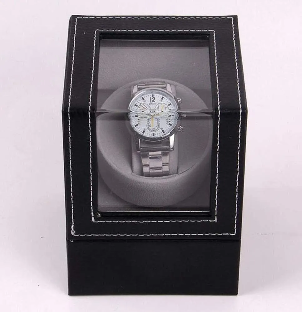 Watches Box,Grey Automatic Watch Winder,Motor Shaker Holder attentive Display Mechanical Winding Box Jewelry 