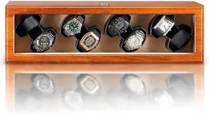 Watches Brazilian Rosewood Wooden Self-Winding Mechanical Watch Box Rocker Storage Display Case diagonal anteater acute wrap leap attempt with 4 TPD Modes for Men and Women Watches Gaone Automatic Watch Winder for 8 