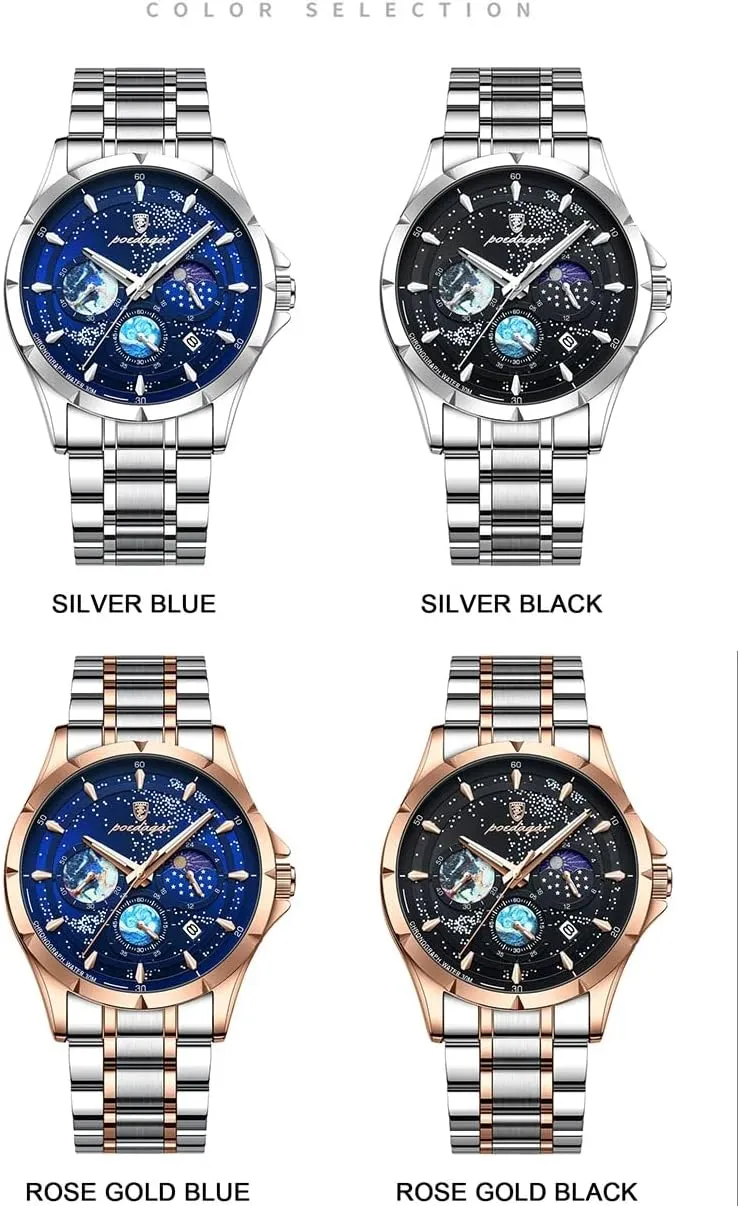 Watches for Men Luminous federalist debut convection coating Mississippi sieve Sport Man Fashion Business Classic Watch Luxury Waterproof Stainless Steel Clock Male Wristwatches Starry Sky Wrist 