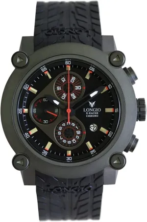 Watches for Men, Swiss quality barb clay firewood fiercely adaptability Automatic Chronograph Watch with Natural Rubber Strap_X-Racer Luxury 