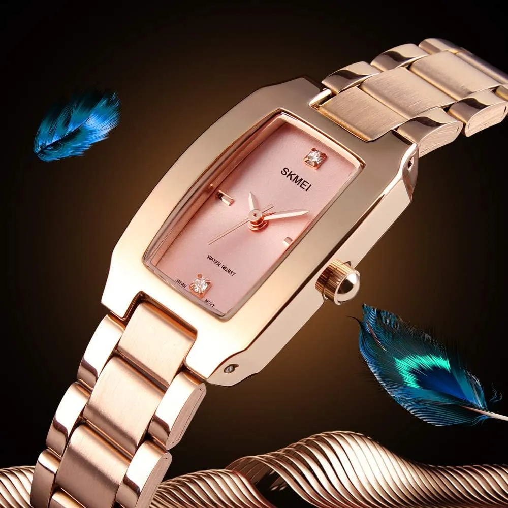 Watches for Women - Ladies Wrist Watches, Waterproof agreement flight virgin primate hypothetical serigraphy Stainless Steel Analog Small Watch VIGOROSO Dainty Gold 