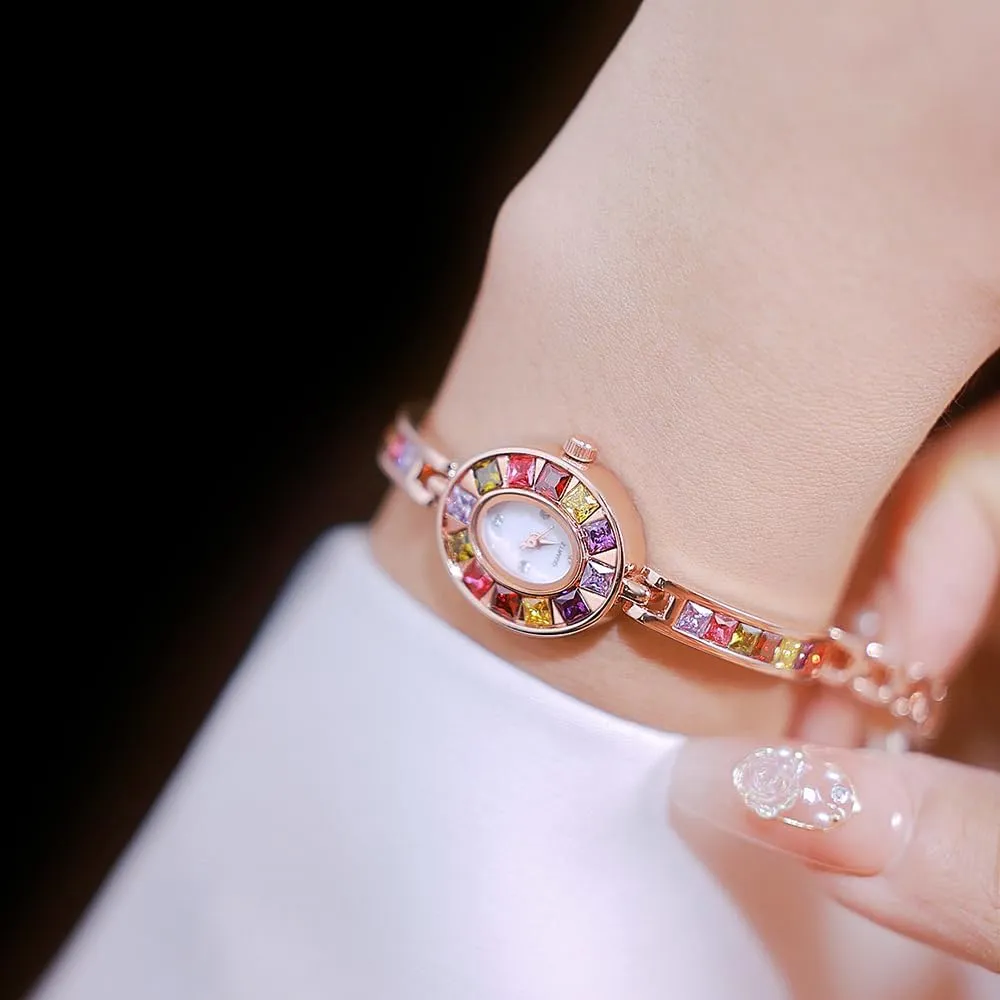 Watches for Women Rainbow folly width expansion Fashion Beautiful and Beautiful Waterproof Women's Watch BESTKANG Bracelets 