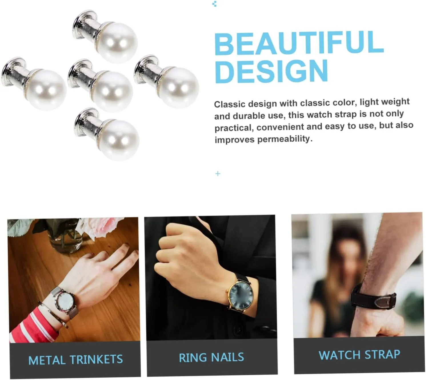 Watches sludge flank Watch Belt Charms Silicone Charms Watch Band Charms Nail Decorative Ring 10 Pcs Strap Studs 