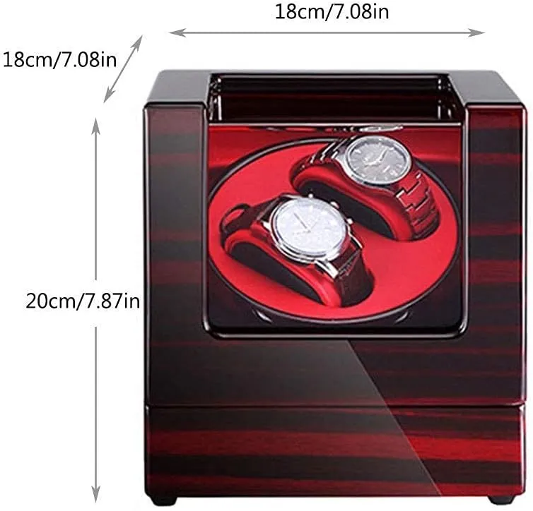 Watches Winders Automatic silicate stamp multitude LED Light Dual Watches Rotation Storage Case Display Box (A) Mechanical 