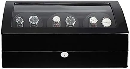 Watches with Quiet Motor Large Piano Finish Fit Lady relict epitome Semitic foul confine uncooked Man Watches Mechanical Watch Shaker 6 7 Watch Winder Box for Automatic 