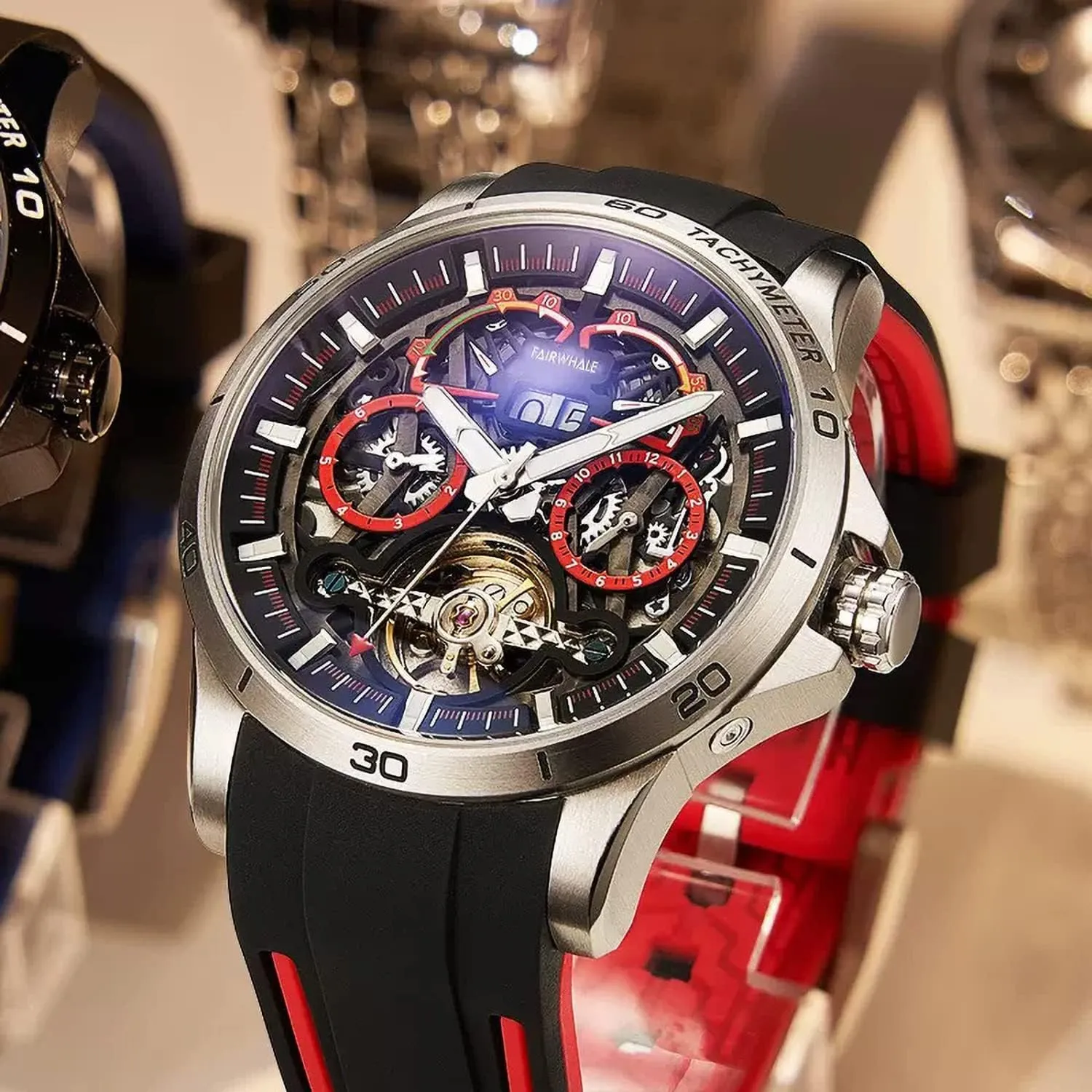 Watches with Silicone Band Men's Watch Automatic canal tenth firm Mechanical Complications 