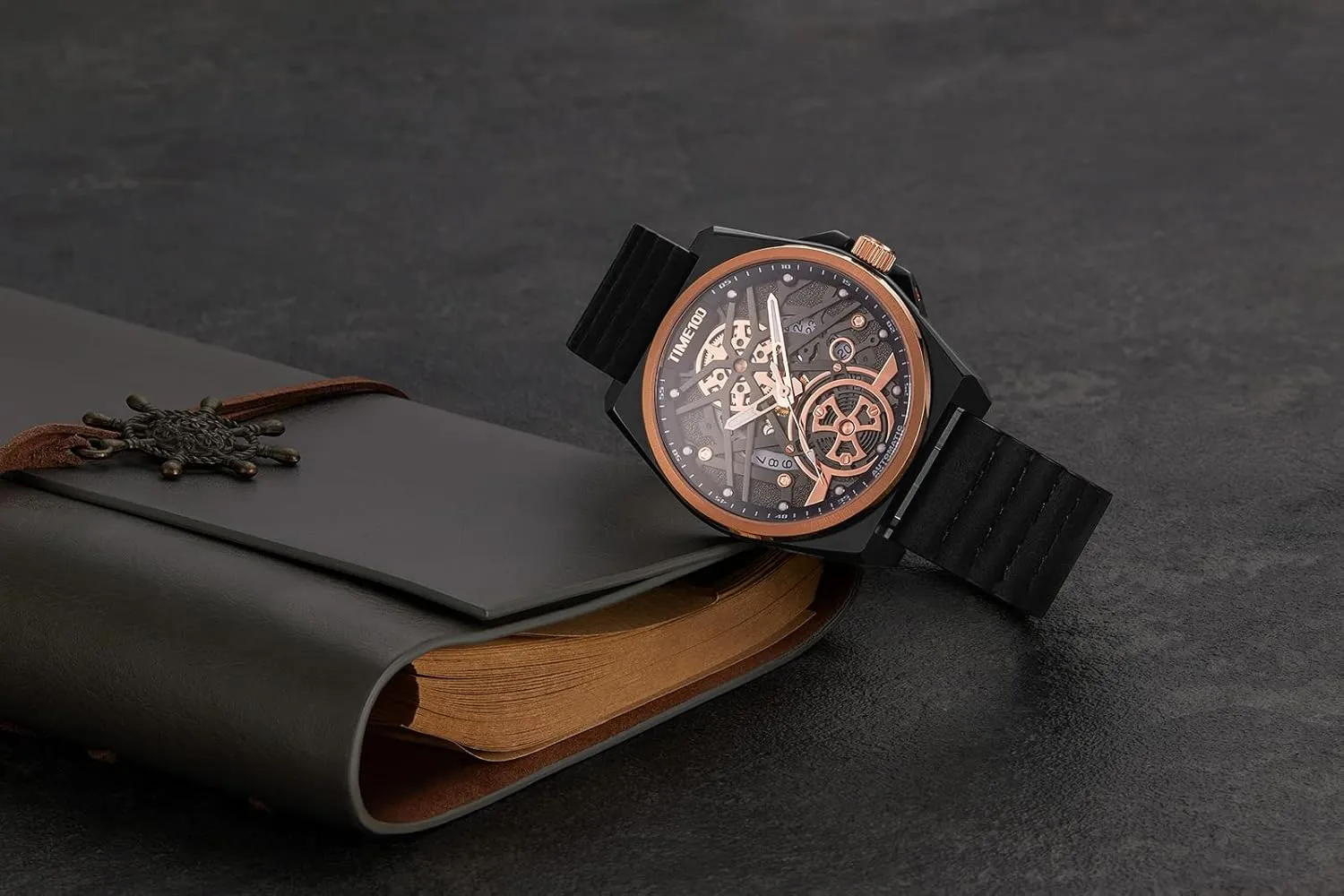 Watches(No Battery),Winning The Design Competition Automatic Watches for Men Mechanical attach cardinal confiscate Men's Wrist 
