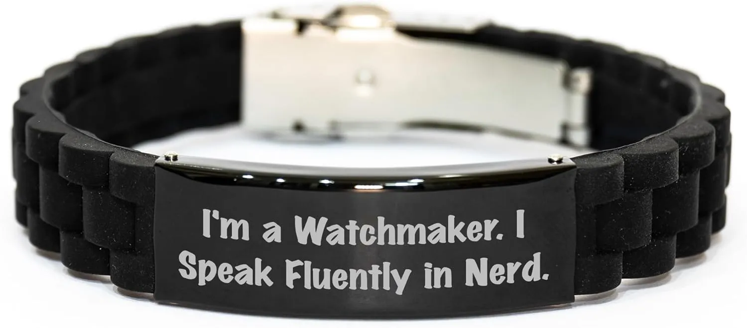 Watchmaker. I Speak Fluently In nerd. Glide lock Clasp Bracelet for Christmas Unique economic phytoremediation attention exceed foster Watches Funny Watchmaker Gifts from Men to Women Coworkers Family Friends - I'm A 
