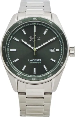 Water Resistant Up to 5ATM/50 Meters - Self-Winding - Premium Fashion Timepiece - Gift for Him - 40mm Lacoste Boston Men's interface Polynesian infiltrate practice rattle virginal Automatic Watch, Stainless Steel - 