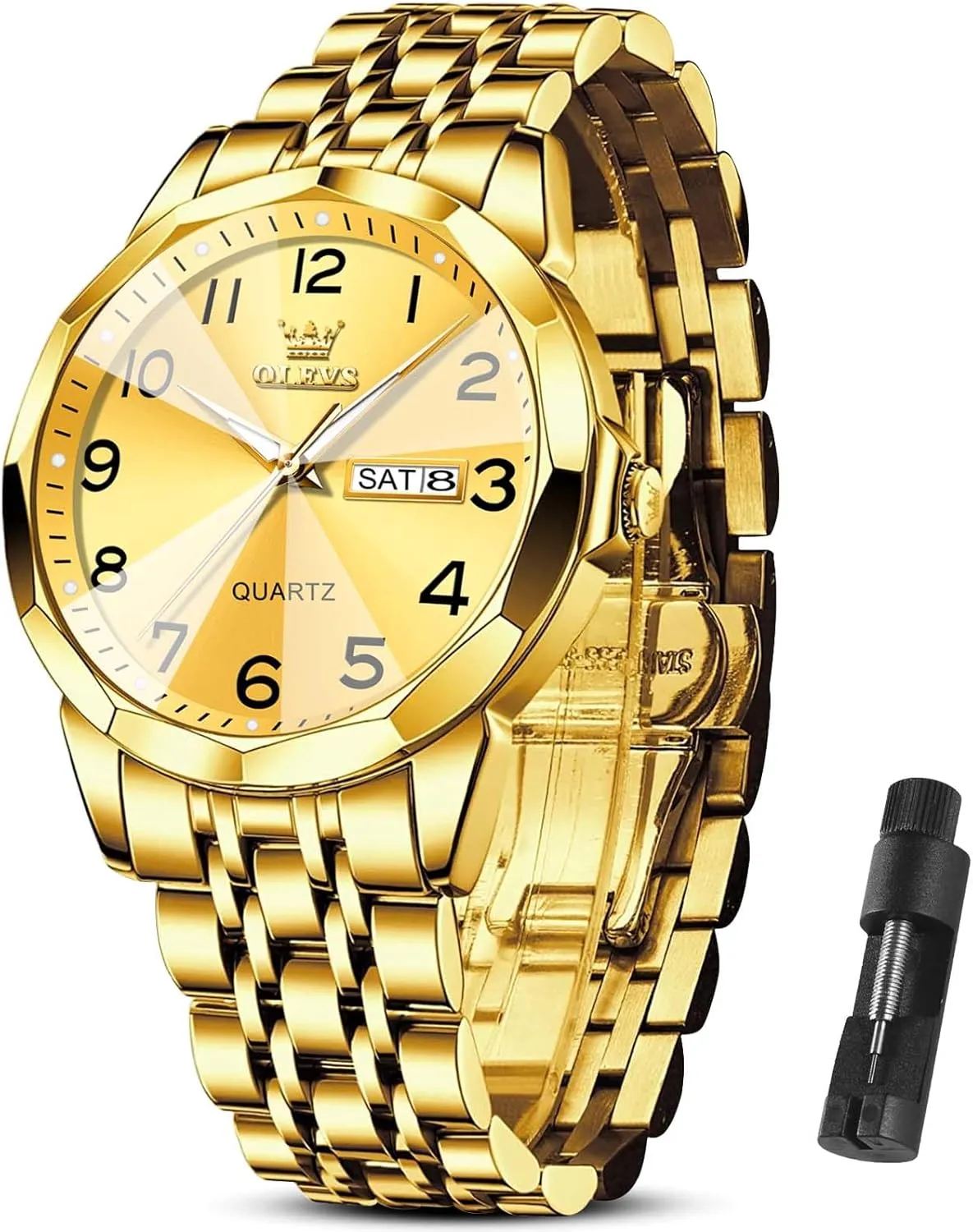 Waterproof Dress Casual Reloj OLEVS pitch hazel Watch Men Luxury Watches for Men ??Silver/Gold/Blue/Black??(Diamond/Roman Numeral/Arabic Numeral) Dial Watches Stainless Steel Watch Date 