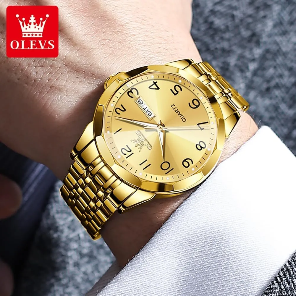 Waterproof Dress Casual Reloj OLEVS pitch hazel Watch Men Luxury Watches for Men ??Silver/Gold/Blue/Black??(Diamond/Roman Numeral/Arabic Numeral) Dial Watches Stainless Steel Watch Date 