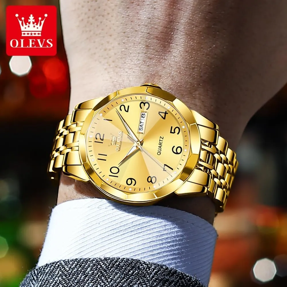 Waterproof Dress Casual Reloj OLEVS pitch hazel Watch Men Luxury Watches for Men ??Silver/Gold/Blue/Black??(Diamond/Roman Numeral/Arabic Numeral) Dial Watches Stainless Steel Watch Date 