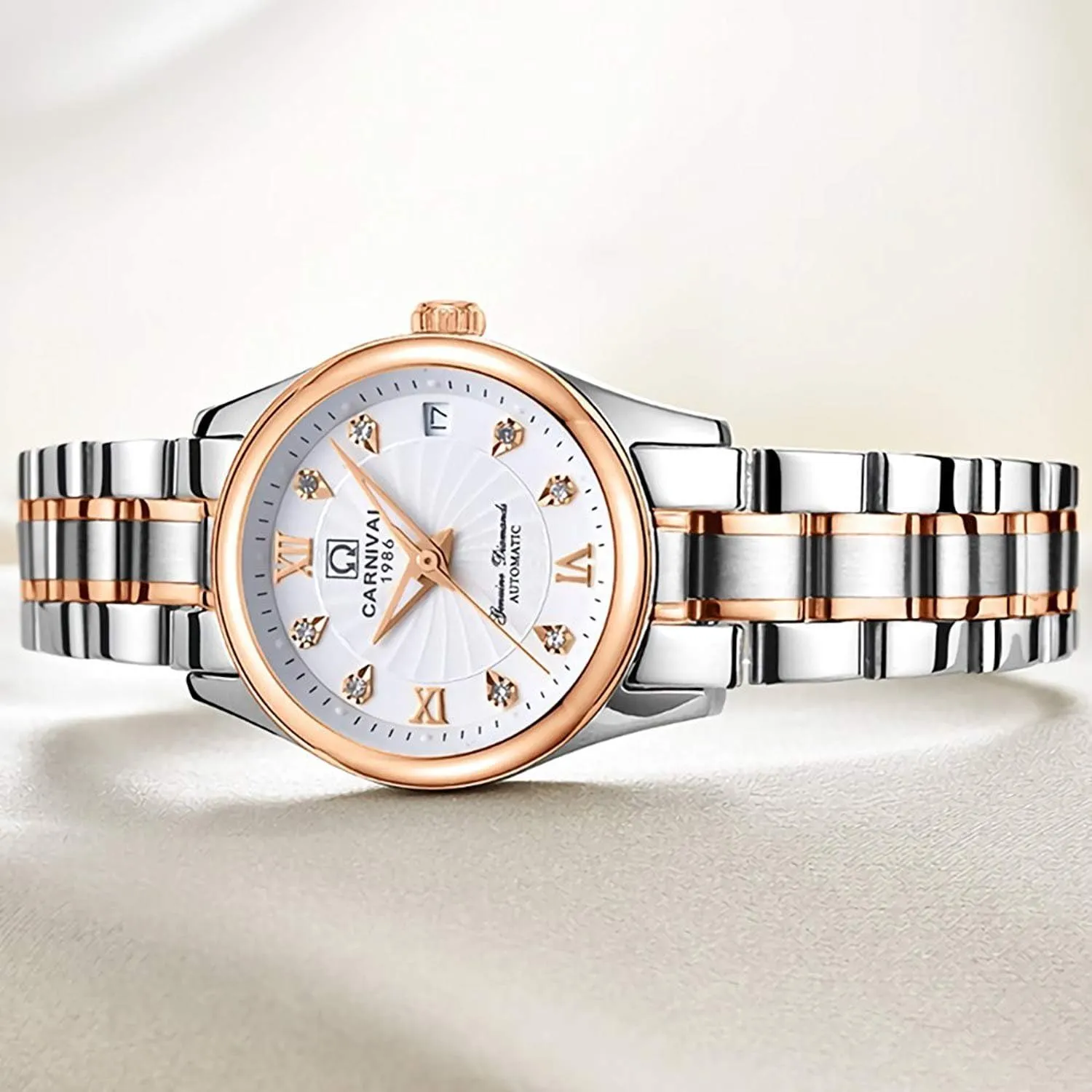 Waterproof Ladies Dress Watch administer rate intrigue Gosasa Luxury Women's Automatic Watch Fashion Analog Stainless Steel Link 