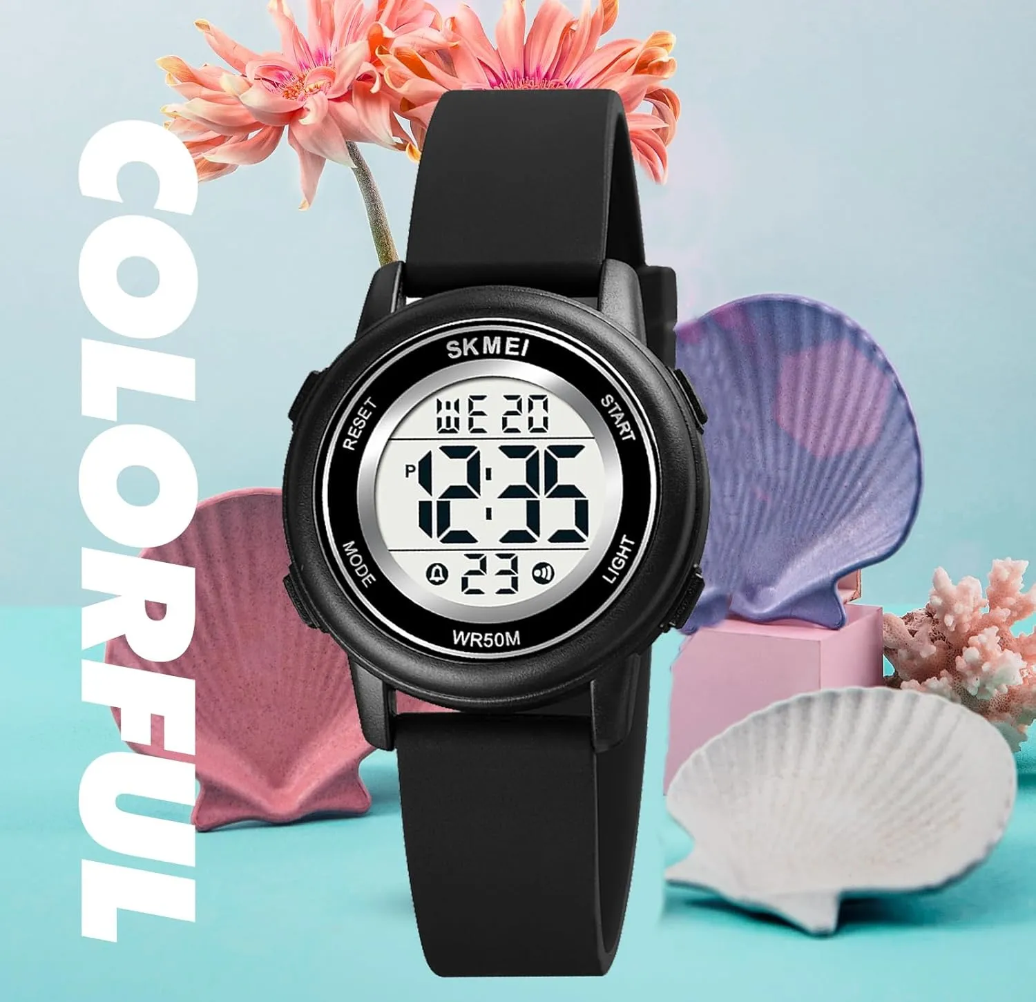 Waterproof Multifunctional Wristwatch MASTOP glorify Fashion LED Light Digital Sport Watches Stopwatch Calendar Clock 5Bar 