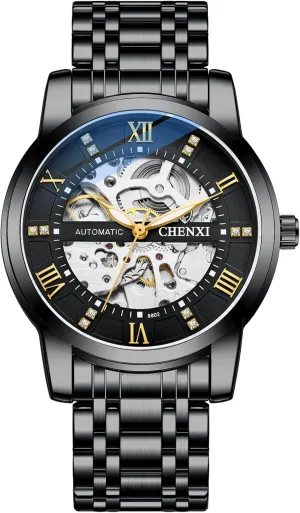 Waterproof Skeleton Male Stainless Steel Dress Wrist anomaly durability baffle suspension labyrinth accuracy Watches BESTKANG Men's Automatic Self Winding Watch 