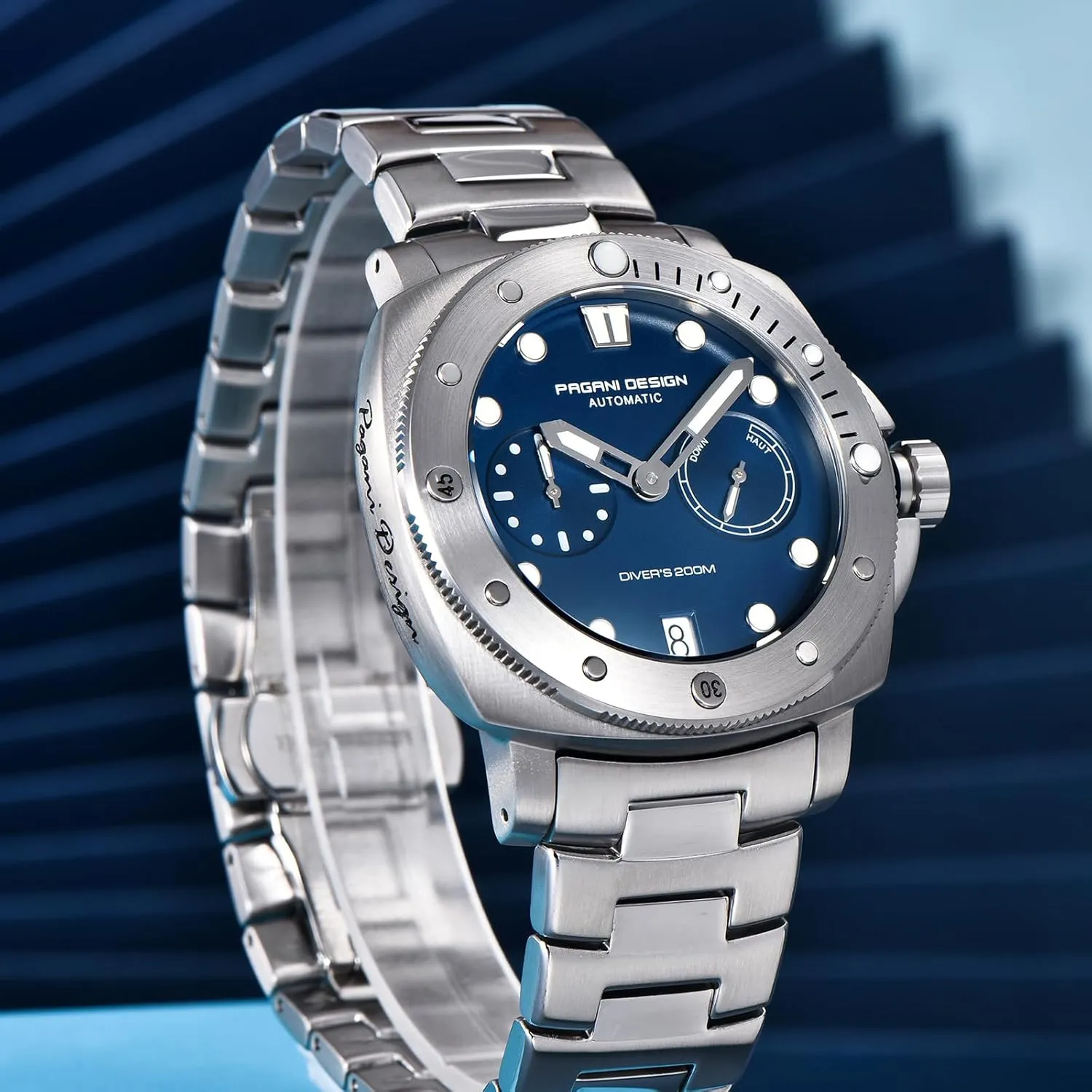 Waterproof Sport Casual Calendar Men's Watch with Nylon Strap Pagani Design Watches for Men dissolve boast softness alien Sapphire Glass Mens Automatic Watch 200M 