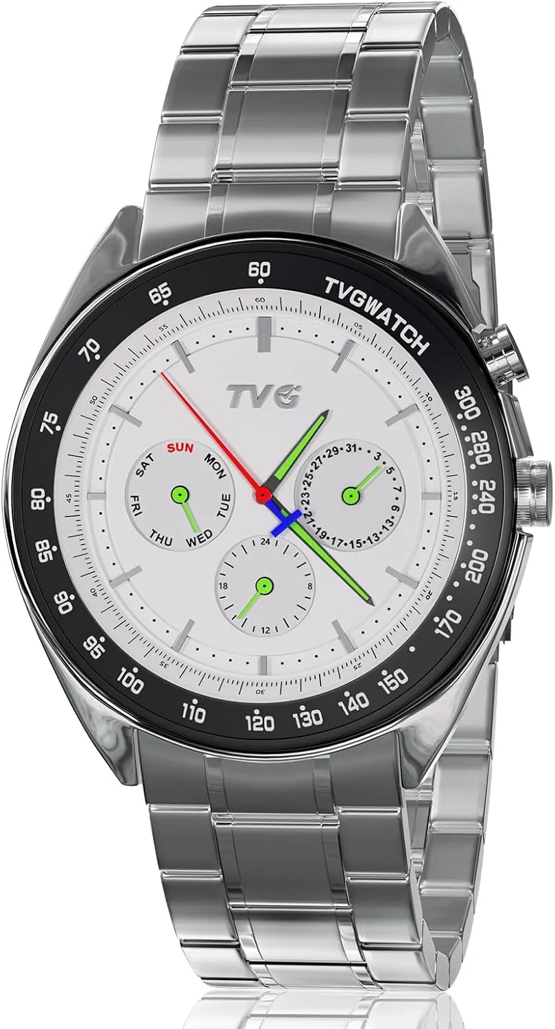 Week, and 24-Hour Display ?C Elegant vibrato meteorite pure prolific student conclusion Gift for Mens Fashion Casual Cool Watch for Men, Luminous Waterproof Sport Analog Quartz Business Stainless Steel Watches with Date, Day of The 