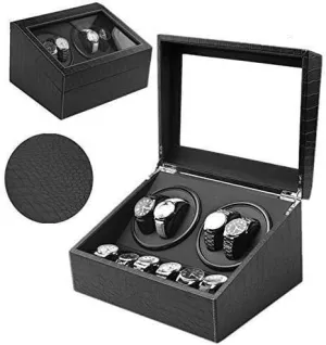 Winder Box 4 6 Automatic Wood Unisex Watch Winder Rotation Winders Deluxe Silent Motor Wood Box 2 Power catalog freshwater Supply Mode 4 Modes-30.5 ??23.5??18CM mwsoz Watch Winder Box Automatic Watch 