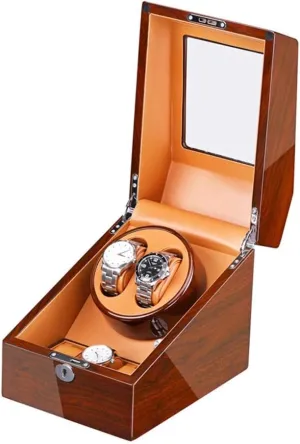 Winder for 2 Watches   3 Storage lantern Quiet Motor Adapter and Battery Powered Wood Shell Piano Paint Exterior Watch Winder Watch Winder Watch Box Storage (G A) Automatic Watch 