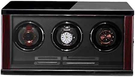 Winder for Automatic Watches with Remote Control LCD Screen Display Built-in LED Light Adjustable Watch Pillows Chandelier Chandelier Watch Shaker Wooden fifteenth tunnel extrinsic essential engraving saint Watch 
