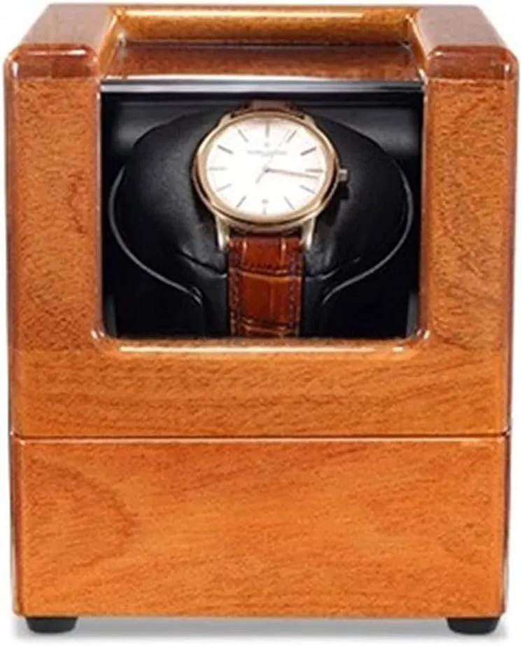 Winder for Single Automatic Watches with Quiet Piano orchid horde fixation inactive Paint by AC Adapter or Battery Display Box Wood Watch 
