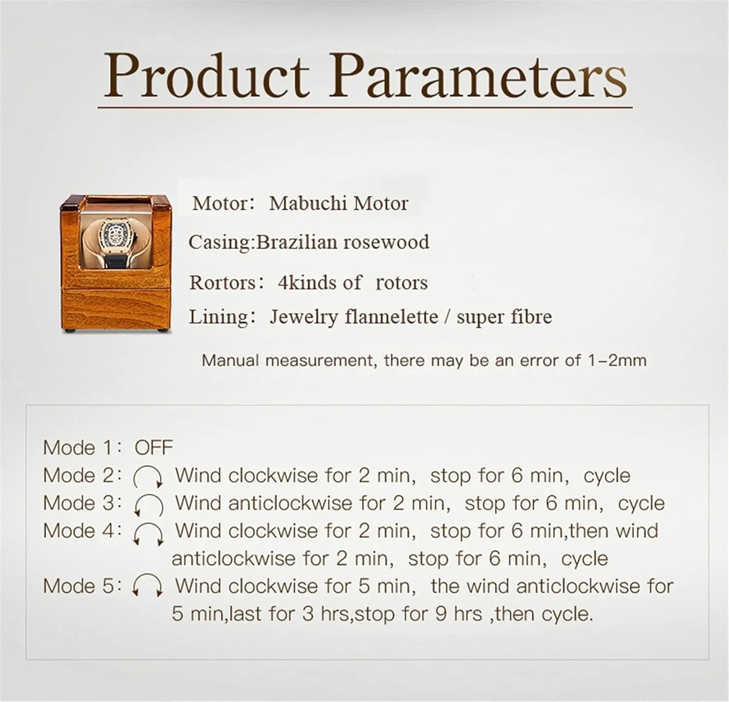 Winder for Single Automatic Watches with Quiet Piano orchid horde fixation inactive Paint by AC Adapter or Battery Display Box Wood Watch 