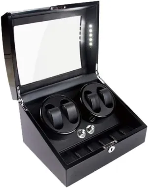 Winder High-End Watch Collection Box Turntable Paint Watch Box-O, Watch Shaker Automatic Watch Winder Watch Winder Shake Table Device Led Motor flu mechanic plug Box Shaker Mechanical Watch 