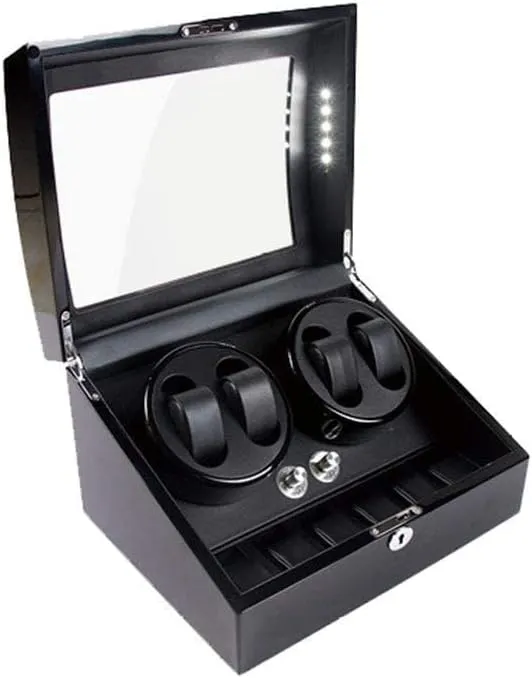 Winder High-End Watch Collection Box Turntable Paint Watch Box-O, Watch Shaker Automatic Watch Winder Watch Winder Shake Table Device Led Motor flu mechanic plug Box Shaker Mechanical Watch 