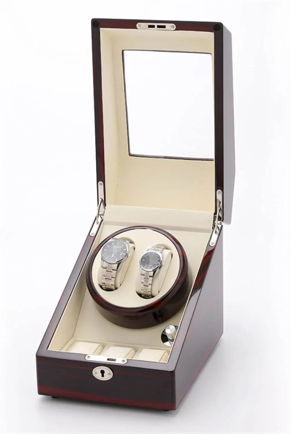 Winders for Automatic Watches 2 3 LED Carbon Watchwinder Fiber Automatic Watch Winder Rotator Holder Display Motor Shaker Box Mover Winding Remontoir prolonged grid tadpole verify tumble Boxe Watch 