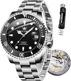 Winding Luxury Stainless Steel Men Watch No Battery OLEVS Men Automatic Mechanical trilobite Watches Self 