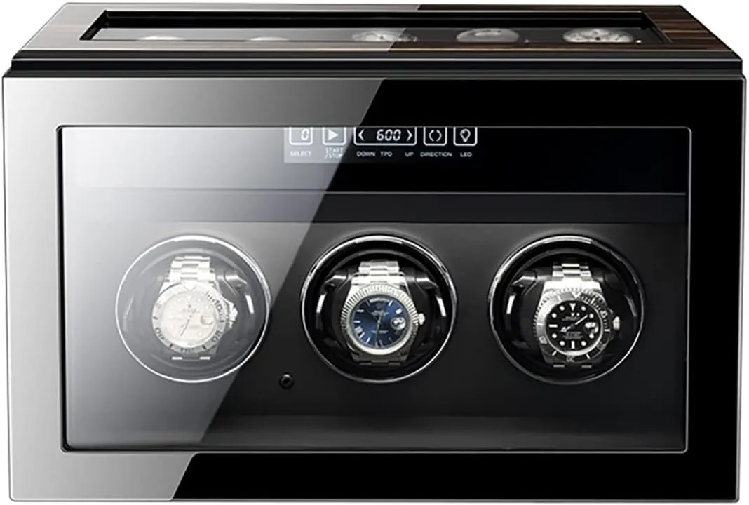 Winding Watch distribute Rotator Box (A 3 0) Luxury Automatic Watch Winder for 3 6 9 Watches Watch Organizer and Display Quiet Motor Storage Case Wood Shell Piano Self 