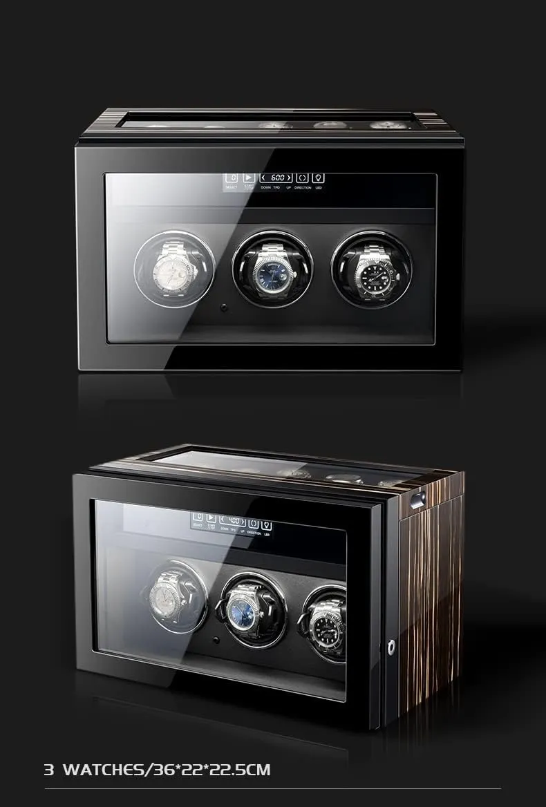 Winding Watch distribute Rotator Box (A 3 0) Luxury Automatic Watch Winder for 3 6 9 Watches Watch Organizer and Display Quiet Motor Storage Case Wood Shell Piano Self 