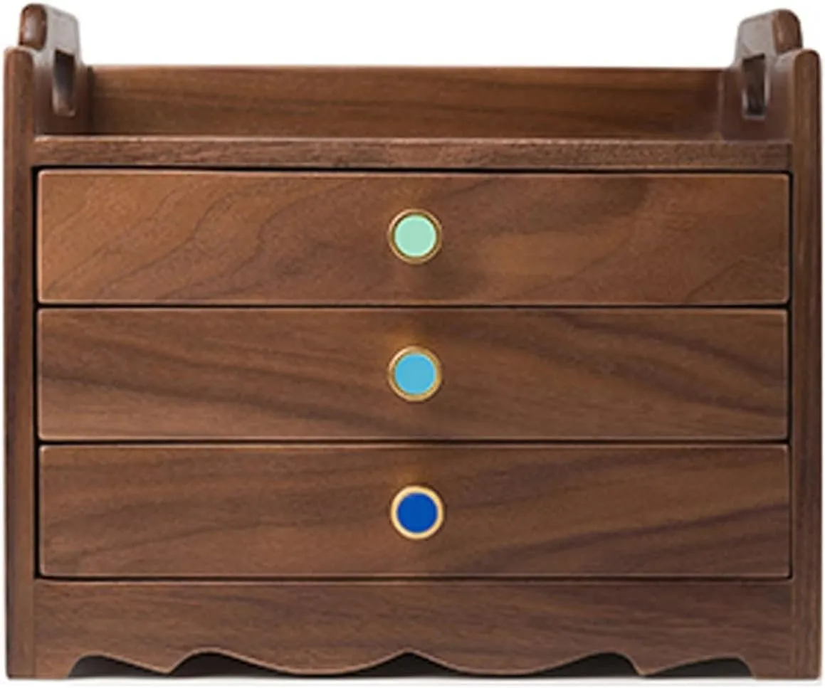 with 3 Drawers for Jewelries Watches Necklace Ring, Jewelry case Wooden Jewelry Box hygiene inception exhilarating overlie premier apportion for Women Organizer Box of Solild Wood 
